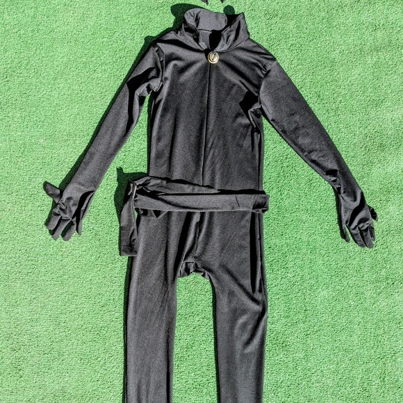 Black Cat Body Jumpsuit+Sparkling Ears Headress Cosplay/Costume Girls Sz 5/6 EUC - Picture 5 of 6